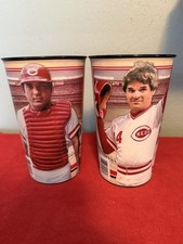 Johnny Bench And Pete Rose UDF Cups- Big Red Machine 50th Anniversary New