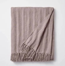 🥥 Threshold W/McGee End Of Bed Throw Blanket 60” x 86” Pink🆕