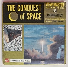 Conquest of Space View Master Packet B681 3 Reel Set  Book Astronautics Science