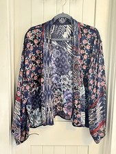 JOHNNY WAS Kimono Rare Reversible Size Small Rayon Viscose Pockets