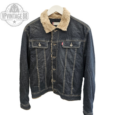 Vintage Levi s Herren Jeansjacke blau Denim Sherpa gefüttert Trucker