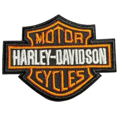 Embroidered Harley Davidson Iron-On Patch, Motorcycle, Biker