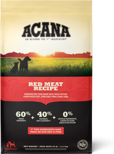 ACANA Grain Free Dry Dog Food Red Meat Recipe 25lb Bag