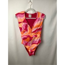 NWOT size small Sanctuary cap sleeve Pucci-esque one-piece paddle swimsuit
