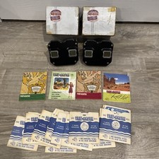 2 Vtg Sawyer's VIEW-MASTER Viewer Model C 17 Reels Out of Print OOP MADE IN USA