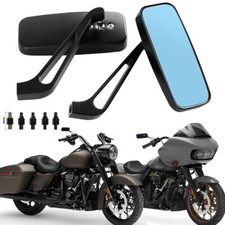 8mm 10mm Motorcycle Mirrors Black For Harley Touring Sportster Softail XL Dyna