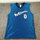 Vintage 2004 Washington Wizards Gilbert Arenas Jersey Reebok Blue Mens Medium