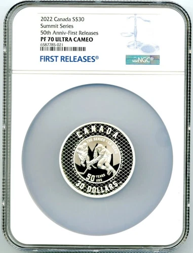 2022 $30 CANADA 2 OZ SILVER SUMMIT SERIES NGC PF 70 UCAM FIRST RELEASES