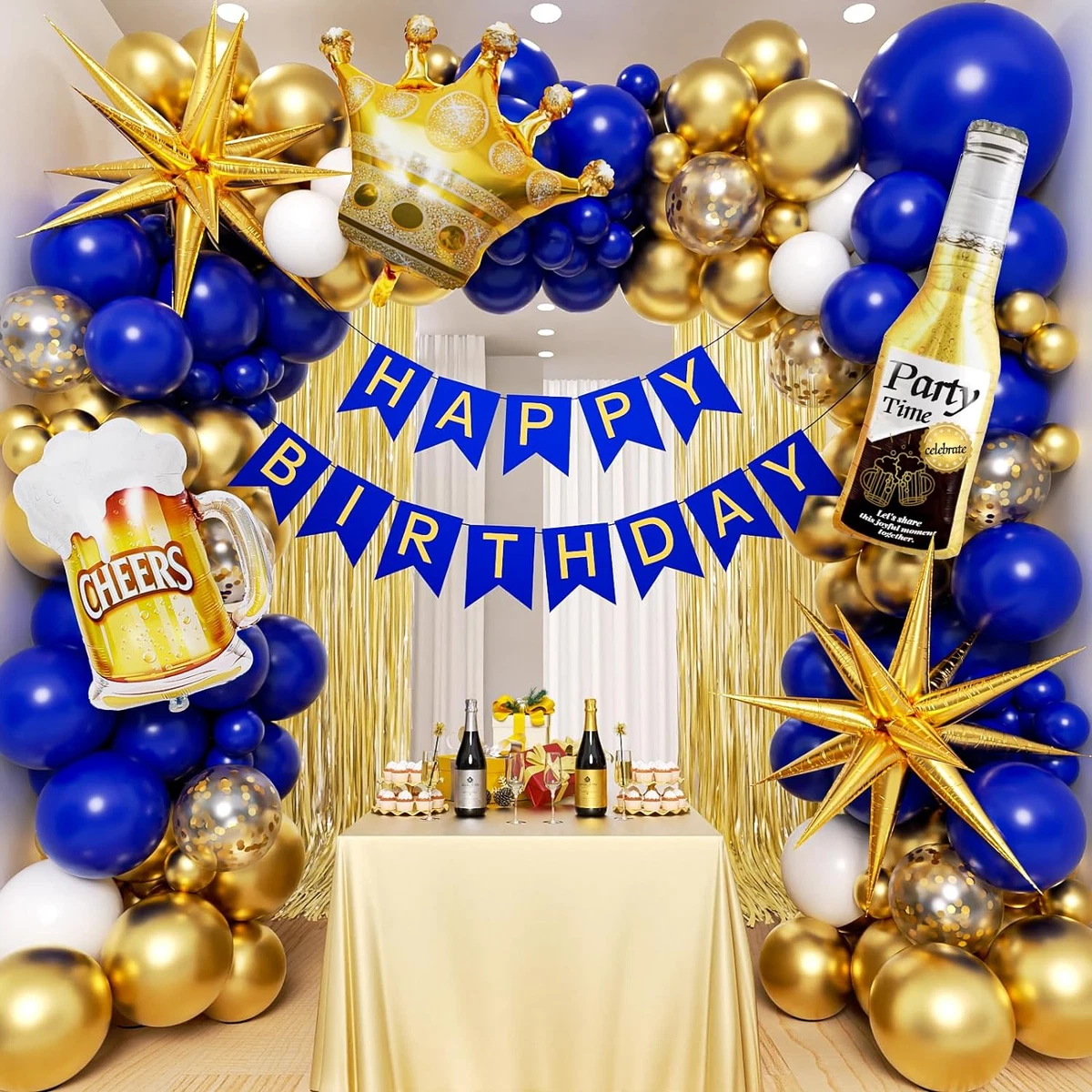 Creative Party Striscione A Forma Di Teste Di Cane – 1 Pezzo, Blu E Multicolore, Con Spago, Decorazione Per Festa A Tema Animali