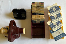 VINTAGE 1950s Viewmaster Lot with Viewer, Projector, Boxes, and Reels