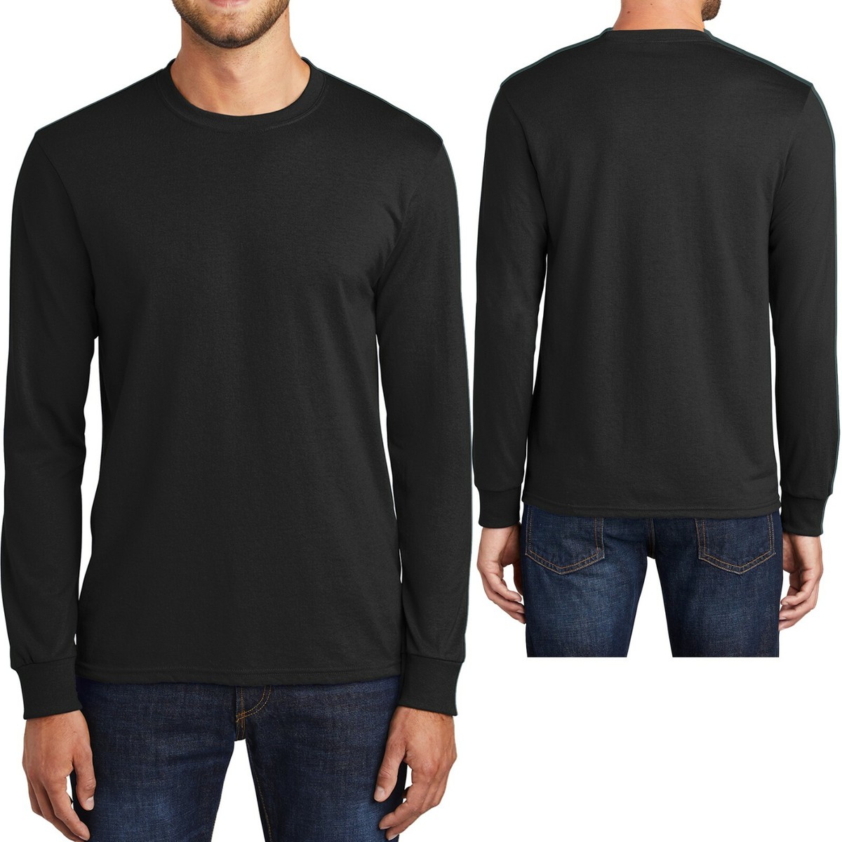 Mens Tall Long Sleeve T-Shirt Cotton Poly Blend Tee LT, XLT, 2XLT