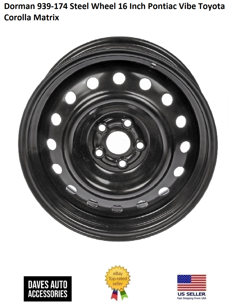 16inch Steel Wheel Rim #939-174 5 Lug Stud Holes For Pontiac Vibe