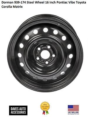 Dorman 939-174 Steel Wheel 16 Inch Pontiac Vibe Toyota Corolla Matrix