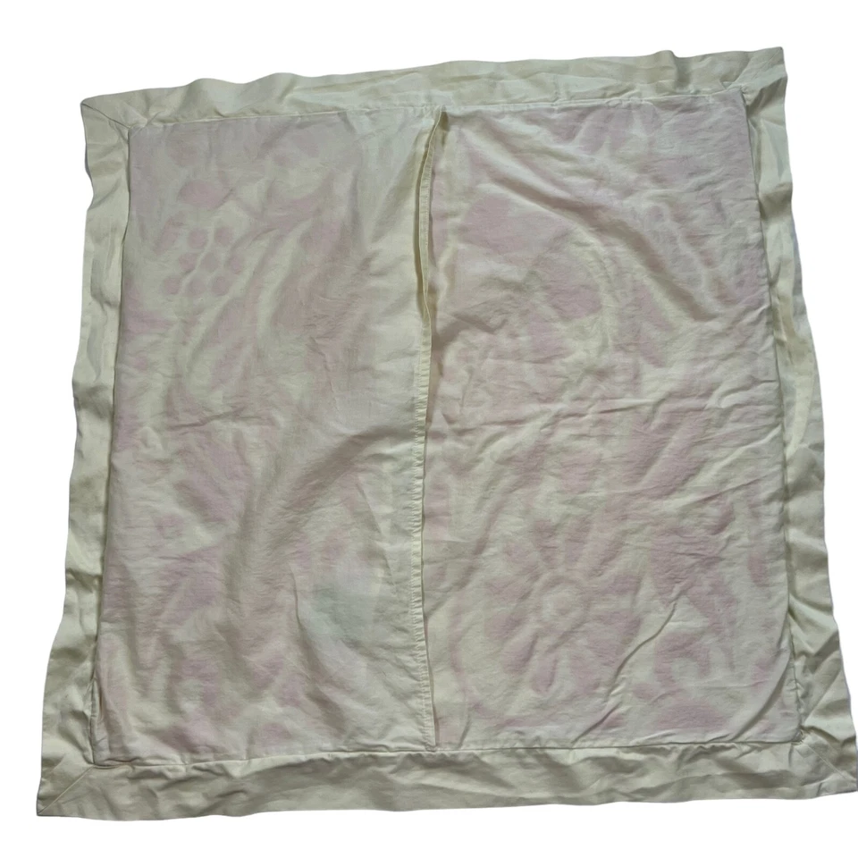 Amy Butler Welspun farsa europea amarillo pálido con bordado coral 28x28 Foto 3 de 4