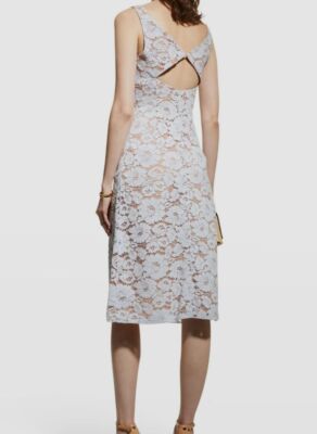 michael kors stretch cotton poplin cutout dress Michael Kors Outlet Stretch Cotton Poplin Midi Dress in White