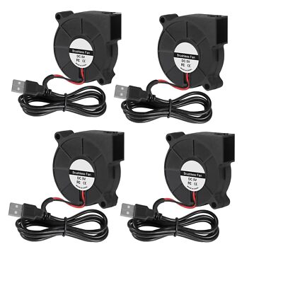 4pcs 5015 Usb 5v Blower Cooling Fan 50mm X 50mm X 15mm 5v Usb Blower Fan For Sma