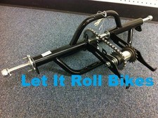 Kit de conversión de triciclo negro eje 5/8" buje hueco 1 velocidad para bicicleta de 20" a 26"