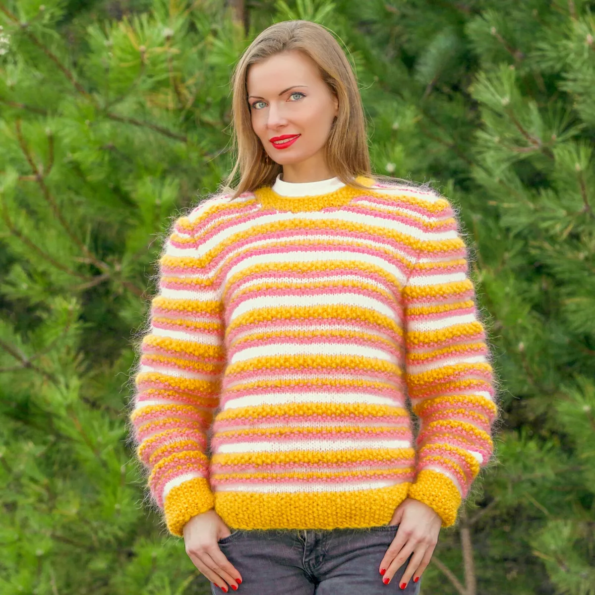 Striped yellow hotsell sweater
