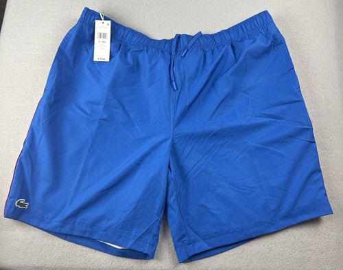 LACOSTE Sport Men’s Shorts Stretch Size 9 (4XL) Inseam 9” Blue NWT - Picture 2 of 11