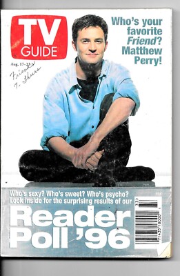 TV GUIDE-8/1996-MATTHEW PERRY-ROBERT URICH-NORTHERN WISCONSIN EDITION