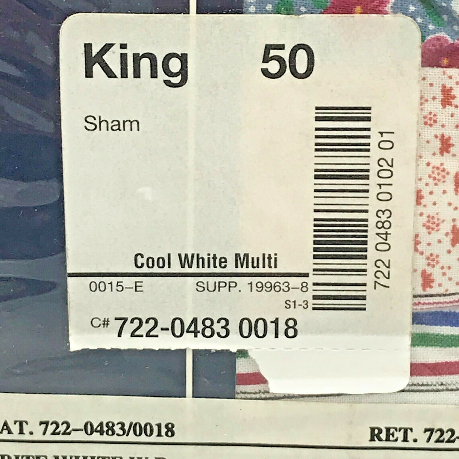 JCPenney Home 2 King Pillow Shams Patchwork Quilted Ring Red Blue K6 eBay