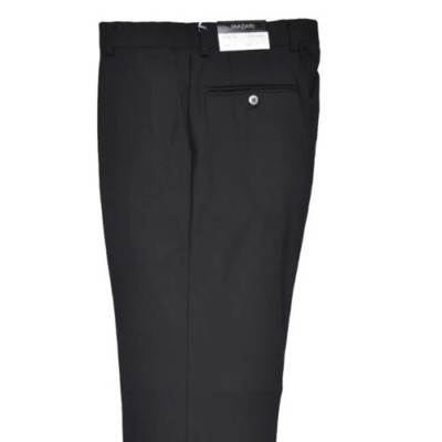 MEN'S MAZARI BLACK DRESS PANTS SLACKS TROUSERS HEMMED SLIM FIT FLAT FRONT NEW