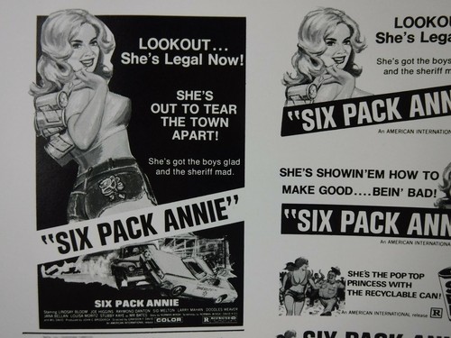 Sixpack Annie Film Mini Werbeblatt Vintage Werbung Poster Film Clip Art - Bild 1 von 7