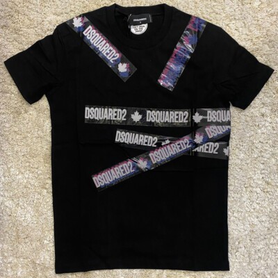 DSQUARED2 Men's Logo Print Slim Fit T-Shirt Short Sleeve Size S