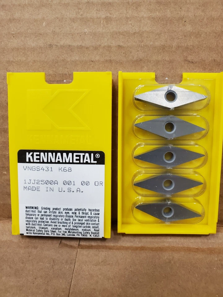 VNGS 431 K68 5 NEW INSERTS KENNAMETAL
