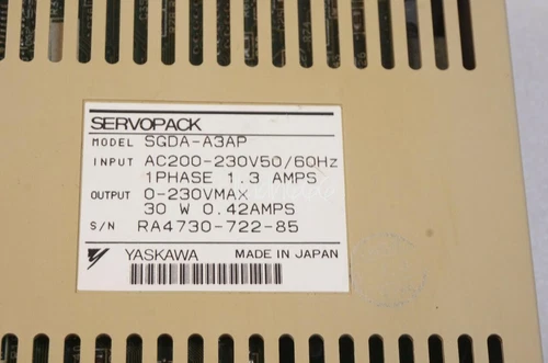 Used 1piece Yaskawa Servo Drives SGDA-A3AP SGDAA3AP