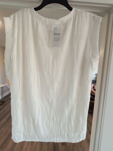 ZANZEA Womens Tank Top White Cap Sleeve Textured Casual Loose Cami Blouse XL New - Picture 4 of 5