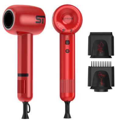 Supreme Trimmer Hair Dryer SHD347, 3 Heat / 3 Speed Settings & Cool Shot | Red