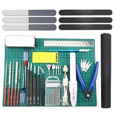 	BXQINLENX Professional 33 PCS Gundam Model Tools Kit Modeler Basic Tools Cra...