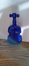 Cobalt Blue Glass Cello 8'' H