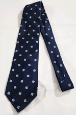 Polo Ralph Lauren MENS SILK TIE  Navy Blue Geometric  Italy Made  3.5"x58"