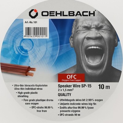 Oehlbach Speaker Wire SP-15/1000 Lautsprecherkabel 2x1,5mm² 10m Art.101