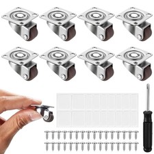 Swivel Castor Wheels Set 8 Trolley Wheels Furniture Caster 25Mm Small Heavy Dut
