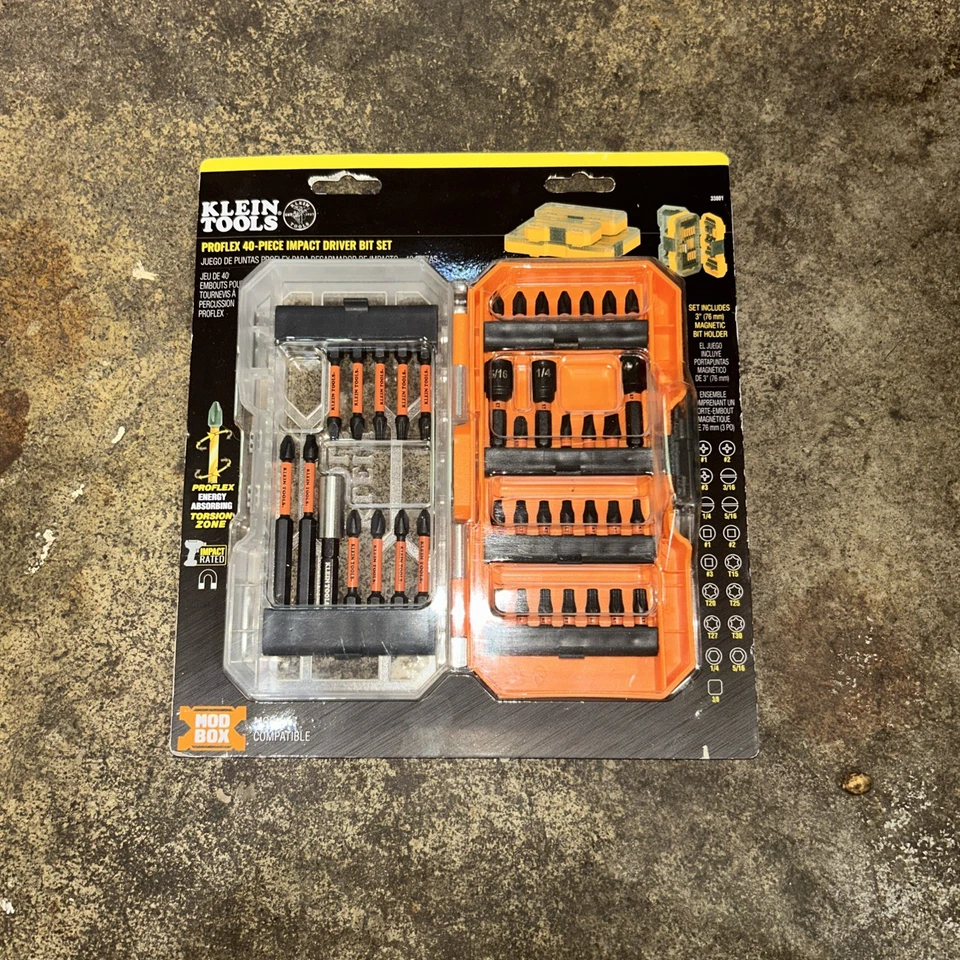 Klein Tools 33801 ProFlex Impact Driver Bit Set, 40-Piece - Image 4 of 4