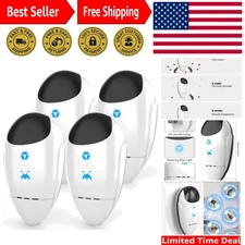 Advanced Ultrasonic Repellent - Chemical-Free Indoor Defense for Pests (4 Pack)