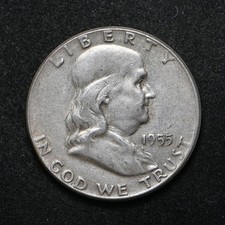 1955 Franklin Silver Half Dollar Bugs Bunny (cn16417)