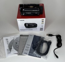 Canon VIXIA HF M500 Full HD Video Camcorder with Charger  Battery - Tested
