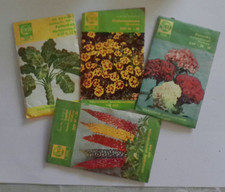 DDR  Samen  Gemüse   Sämereien  Blumen  4   Päckchen  Erfurter  Blumensamen  VSB