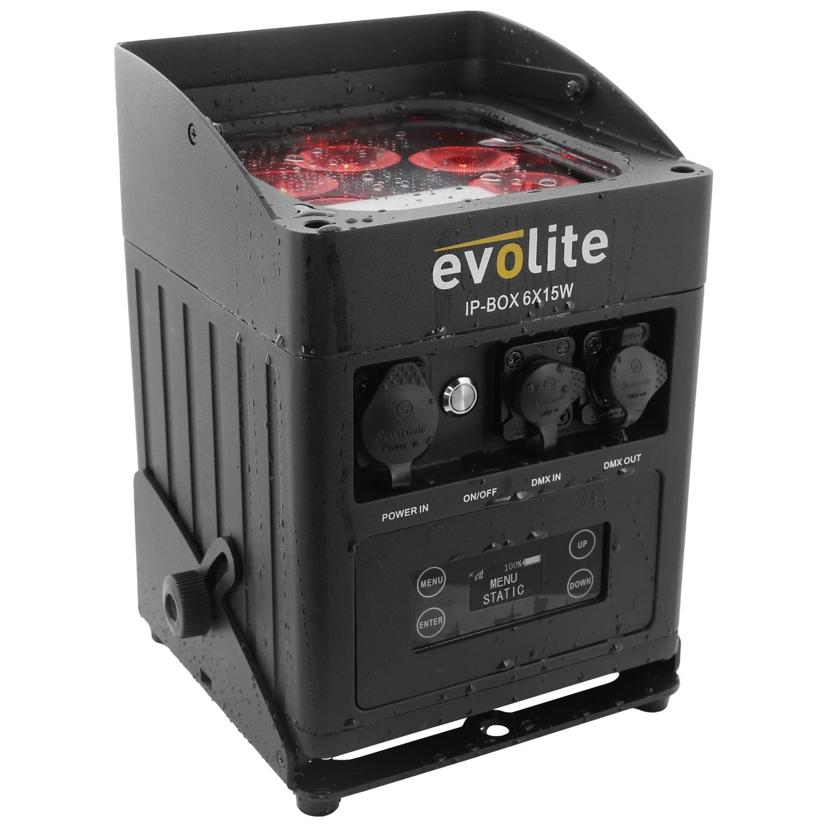 Evolite IP-BOX 6X15W Akku LED Fluter wasserdicht Event Veranstaltungstechnik