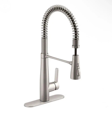 #ad Kohler Vind Semi Professional Pull down Kitchen Sink Faucet Stainless Steel $89.99