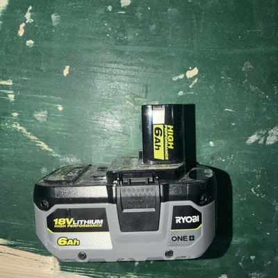 #ad Ryobi ONE PBP004 18V Lithium Ion 6.0 Ah Battery Black $57.95