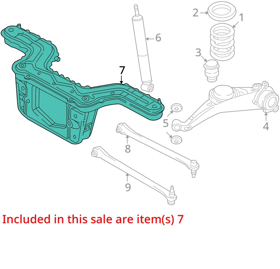 AWD TRASERO CROSSMEMBER/K-FRAME SE ADAPTA 01-05 MAZDA TRIBUTE 9894998 Foto 4 de 4