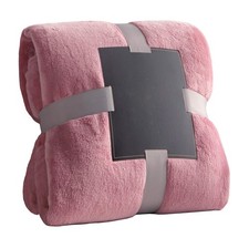 Flannel Blanket 50x70, Warm Fuzzy For Women Men s Gift, Pink