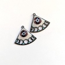 Moon Phase Charms Pendants Evil Eye Talisman Pair 20008 