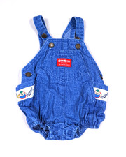Vintage Oshkosh B Gosh Denim Romper Jumper 3/6 Months Baby Made USA 90s