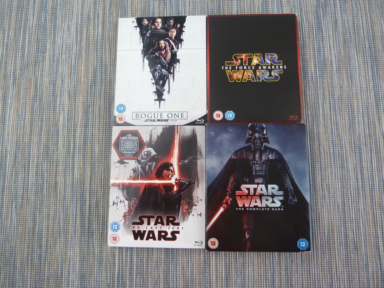 Star Wars Blu Ray Bundle Complete Saga Rogue One Force Awakens Last Jedi